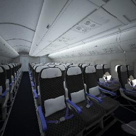 Airplane cabin interior